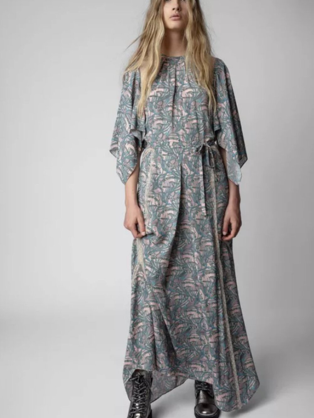 Zadig & Voltaire Rielle Snake Chaines Silk Blend Dress ( XS )